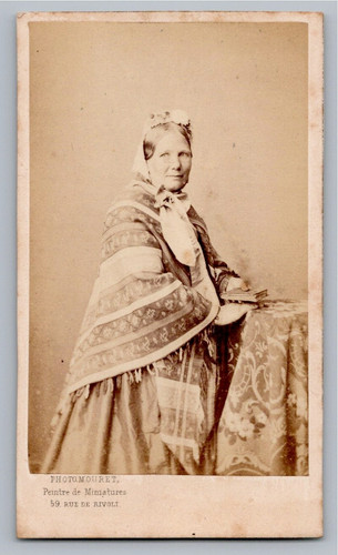 Cdv 1865 femme châle - cdv,