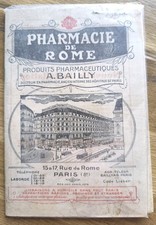 Ancient Paper of Rome Pharmacy and Bailly Pharmaceuticals