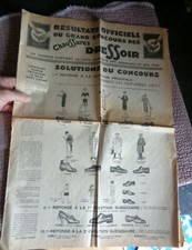 Ancienne Paire de Chaussure DRESSOIR Paris Ancien Journal Résultat Concours 1929