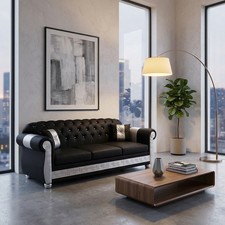 Sofa Lit Chesterfield 3 Places