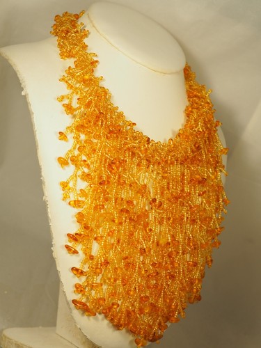 Collier vintage perles verre - collier,