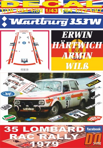 Decal wartburg 353 hartwich - e.,