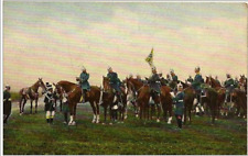 J 14 / postcard group of german riders helmets to point