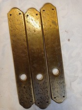 Brass door plates struck effect / retro style 