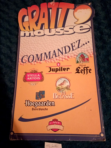 Plaque publicitaire carton - publicitaire,