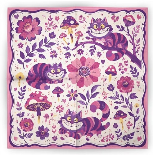 Foulard chat cheshire alice - cheshire,