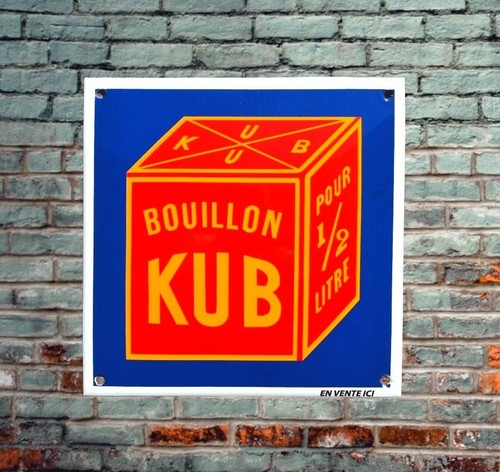 Plaque émaillée bouillon - , kub