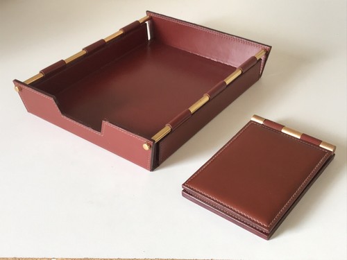 Set bureau cuir piqué - set,