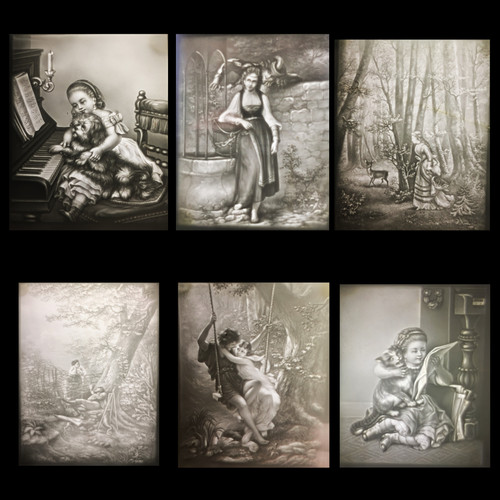 Lithophanies cadre doré - 6,