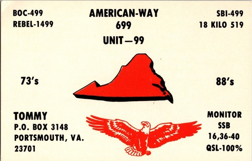 Vtg 1980s radio - qsl, post