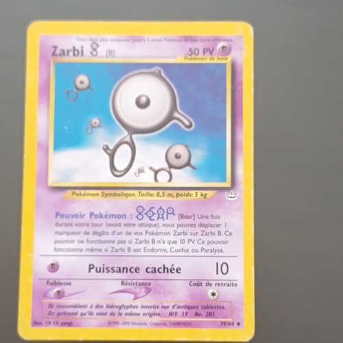 Nintendo pokémon jcc zarbi - jcc,