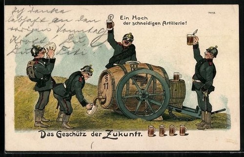 Carte postale les artilleurs - postale,
