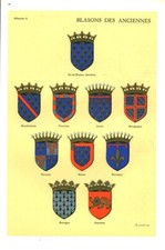 Old document coats of arms of