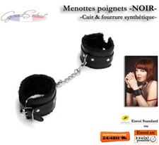 Menottes poignets -NOIR- Cuir