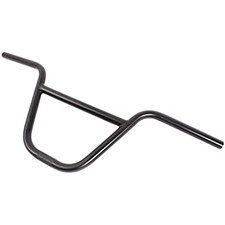 BMX STEEL BIKE HANDLEBAR Ø 22MM 640MM RISE 220MM RETRACTION 6° BLACK