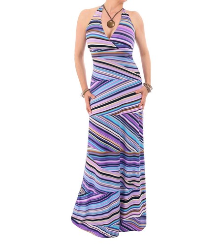 Robe longue maxi - longue, cache-cœur
