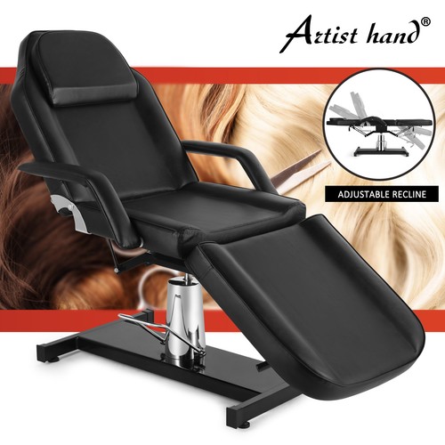Black hydraulic massage table - black,