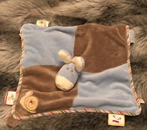 Doudou plat ane pavot - plat,