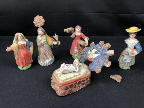 Ensemble anciens santons - ensemble,