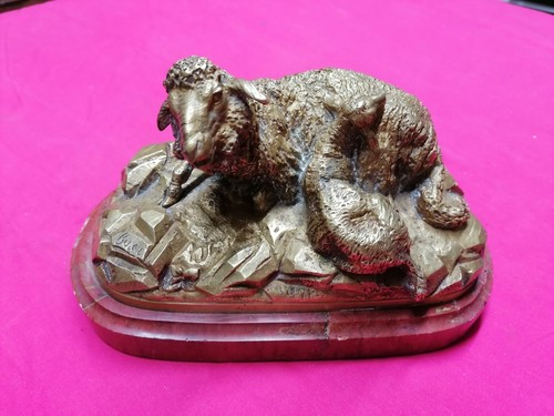 Bronze doré animalier - bronze, brebis
