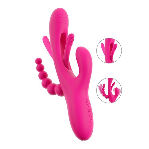 Triple vibromasseur avec - vibromasseur,