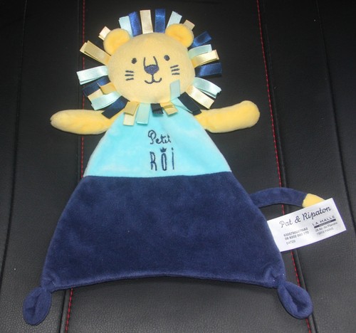 Doudou plat lion - plat, jaune