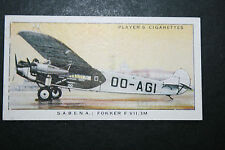 SABENA  Fokker F. V11/3M   Vintage 1930's Card  DE27M