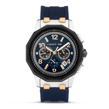 MONTRE CHRONOGRAPHE HOMME "CERRUTI 1881" MODELE MOLVENO BLEU NEUVE DANS BOITE.