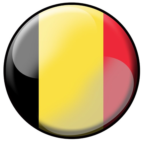 Drapeau belge rond 15cm - belge,