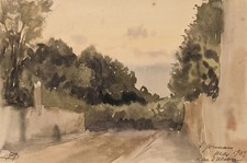 Alfred Debergue (1873-1948) (13) - watercolor - Saint-Germain