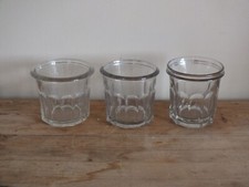 + 3 small antique faceted jam jars 250 mL +