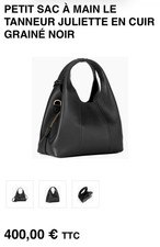 SAC A MAIN NOIR EN CUIR DE