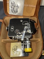 1950's Bolex H8 Movie Camera. 8mm Camera W/ Case & accessories