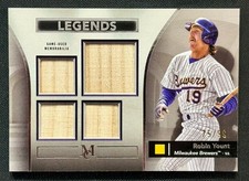 Robin Yount (Primary Pieces Quad Relic Legend / 99. Game-Used Memorabilia) + MIL
