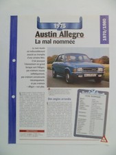 CARTE FICHE AUTO AUSTIN
