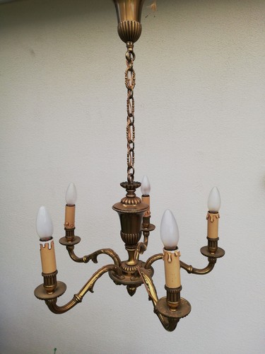 Lustre bronze massif avec - bronze,