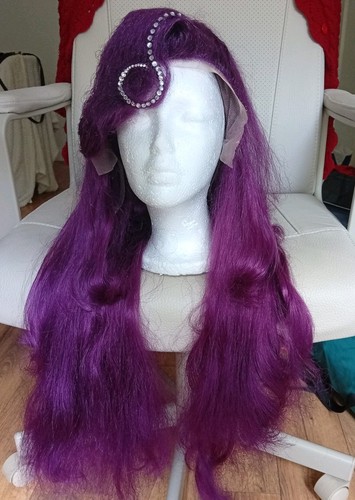 Perruque violette avec front - avec,