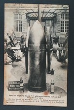 GERMAN SHELL 420 MM WAR WW1 FRANCE POSTCARD POSTCARD P96