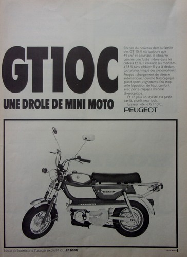 Publicite mini moto peugeot - publicite,