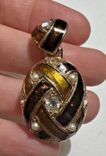 Marron Jaune Guilloché Émail