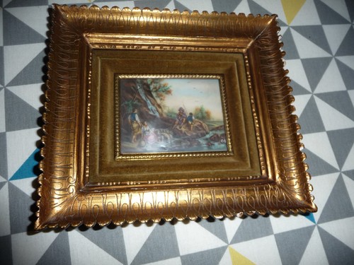 Ancienne peinture miniature - peinture,