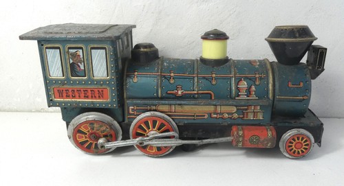 Train locomotive tôle."