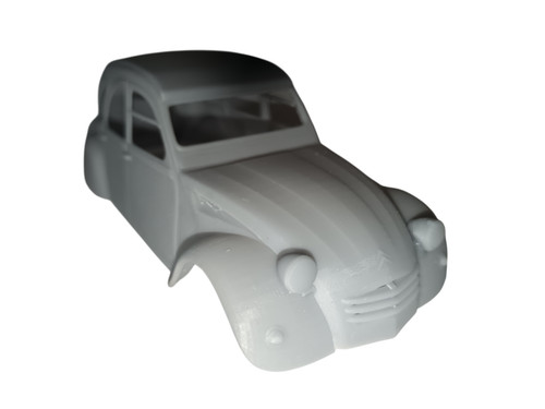 Citroen 2cv resine slot car - citroen,