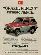 1990 Daihatsu Feroza 4x4 Red Silver Photo 1.6 Litre Italian Vintage Print Ad