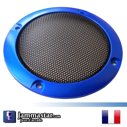Grille haut parleur bleue - de, haut-parleur
