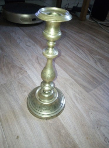 Bougeoir ancien cuivre - en,