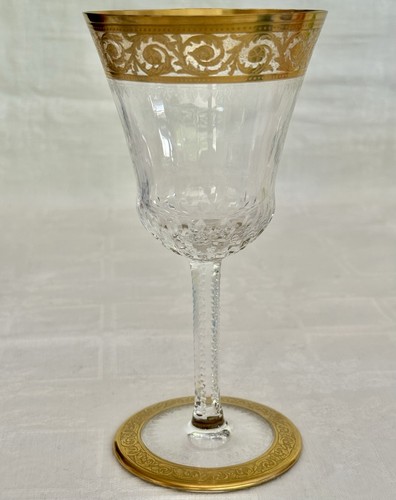 Verre pied cristal - cristal, or