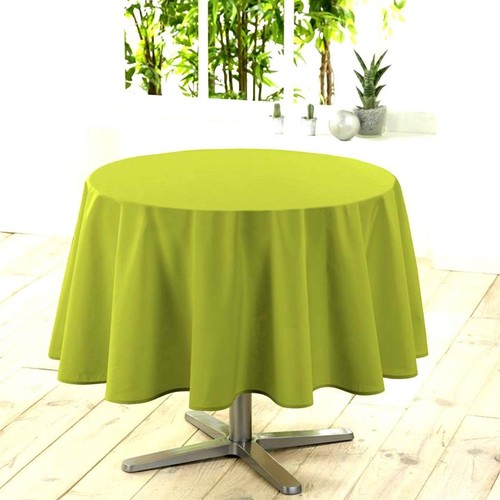 Nappe ronde unie vert anis