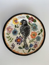 Anthropologie Nathalie Lete Black Bird ‘Coucou Tu Vas Bien?’ 10" Dinner Plate