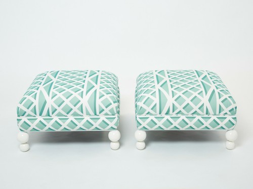 Superbe paire poufs ou - superbe,